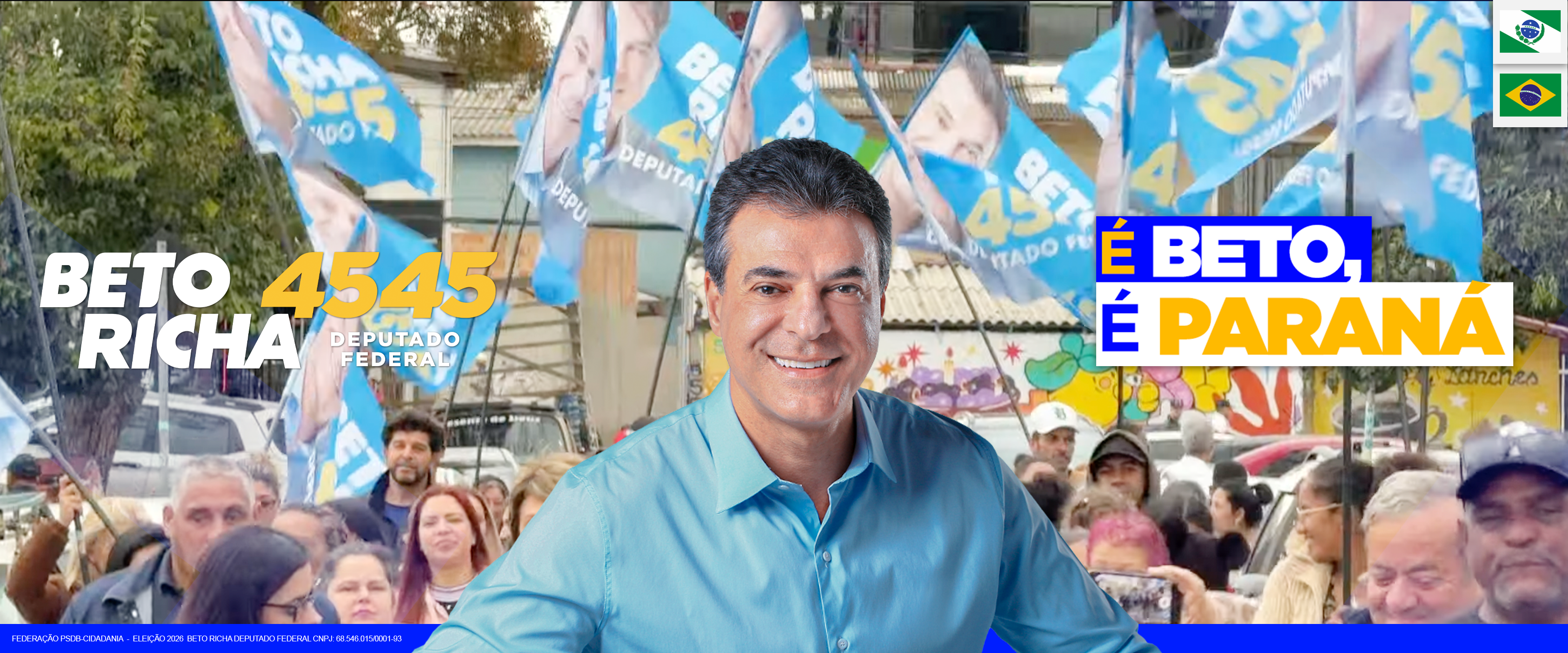 Beto Richa 4545, deputado federal pelo Paraná